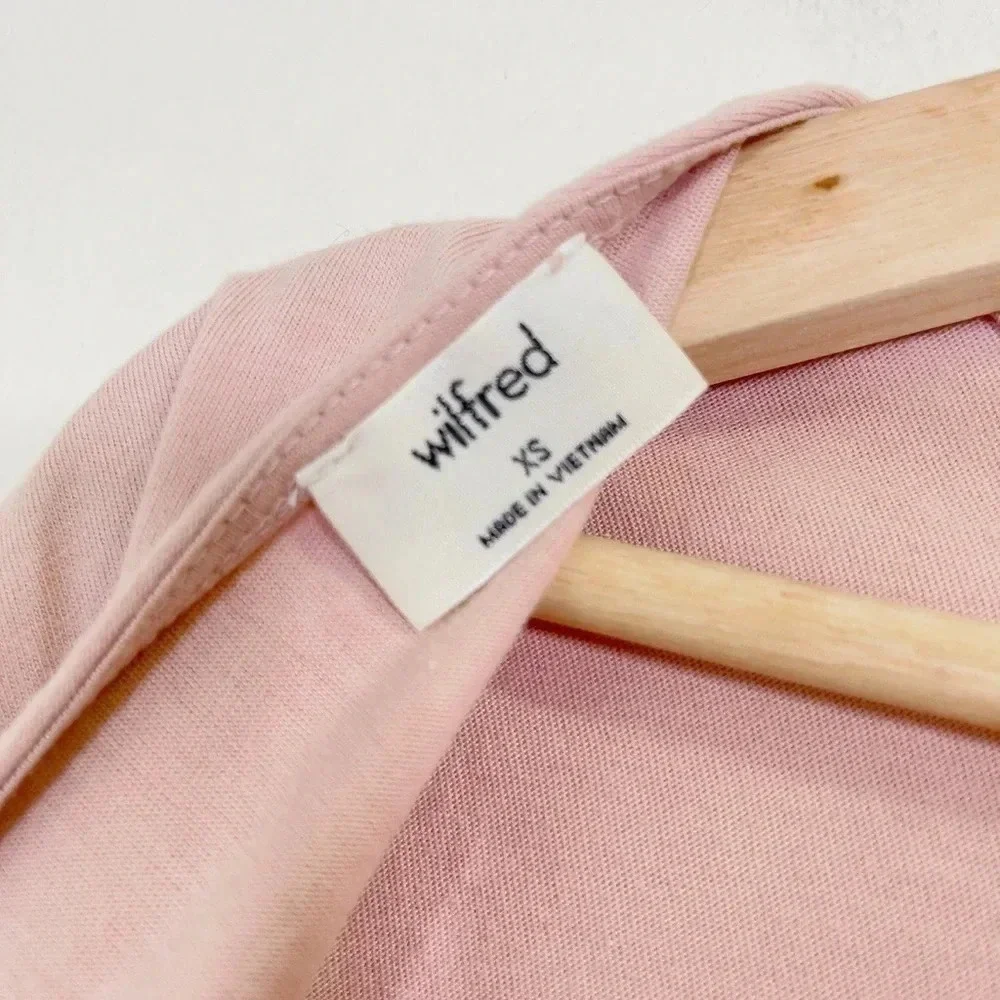 Aritzia Wilfred Adela  Tshirt Open Back Light Pink - Picture 5 of 9